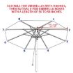Round 2.7m Big Red Polyester Parasol Cover, 8 Ribs - 3