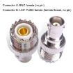 BNC Female to UHF PL-259 Female RF Coax Adapter Connector - 4