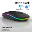 Silent Bluetooth Dual Mode White Mouse - RGB Backlit, 3 Keys - 4