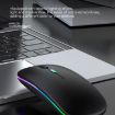 Silent Bluetooth Dual Mode White Mouse - RGB Backlit, 3 Keys - 6
