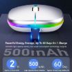 Silent RGB Backlit Bluetooth Dual Mode Mouse - Silver, 3 Keys - 5