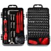 135 in 1 Mobile Phone & Clock Repair Screwdriver Tool Set (Black Red) - 1