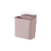 Pink Wall-mounted Bathroom Rack with Suction Cup Storage - 2