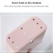 Pink Wall-mounted Bathroom Rack with Suction Cup Storage - 3