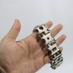 Stainless Steel Outdoor Survival Tool Bracelet for Men (Narrow Silver) - 2