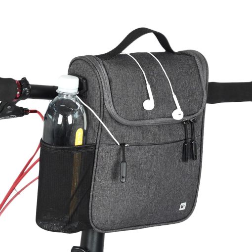 Rhinowalk Dark Gray Large Capacity Bicycle Front Handle Bag - 1