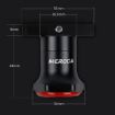 MEROCA MX2 Smart Sensor Brake Light, USB, Gold Pink Seat Install - 3