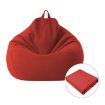 Red Lazy Sofa Bean Bag Chair Cover, Size 70x80cm - 1