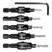 5 PCS Gold Countersink Woodworking Drill Bit Set Hex Screw Tool - 4