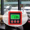 Mini Precision Tilt Box: 3-Button Magnetic Digital Inclinometer (Red) - 1