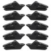10pcs Black Tent Accessories Awning Wind Rope Clamp Clips - 1