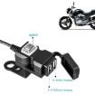 Waterproof 12V Dual USB Motorcycle Charger 5V 1A/2.1A Adapter - 3