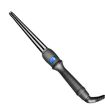 LCD Ceramic Glaze Conical Curling Iron, 25mm EU Pear Flower Cone - 2