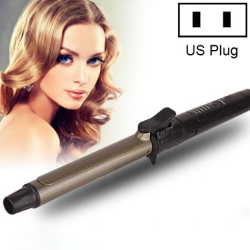 Nano Titanium 19mm Hair Curler with LED Display, US Plug - 1