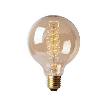 E27 40W Vintage Edison Bulb, 220V Incandescent Filament (G80) - 1