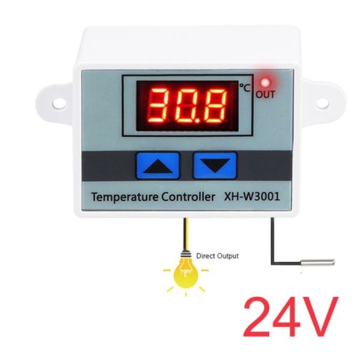 XH-W3001 24V Thermostat, Digital LED Temp Controller & Sensor - 1