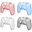 KJH PS5-002 Transparent Red Crystal Shell Wireless Controller Cover - 2