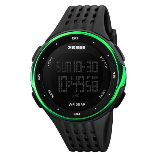 SKMEI 1219 Men's Green Multi-Function Outdoor Sports Watch - 1