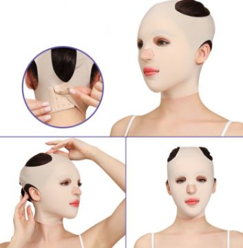 074 Skin Tone Enhanced V Face Double Chin Mask for Men & Women - 1