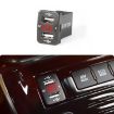 Original Hole Dual USB Car Charger for Toyota (FTWU Red Light) - 1