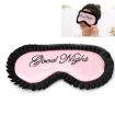 Pink Comfortable Imitation Silk Satin Personalized Travel Sleep Mask - 1