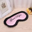 Pink Comfortable Imitation Silk Satin Personalized Travel Sleep Mask - 3
