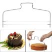 Stainless Steel Adjustable Double Wire Cake Cutter Leveler Tool - 1