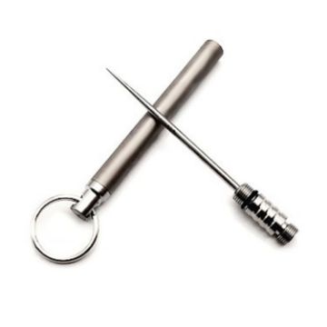 Portable Titanium Alloy Toothpick Holder with Non-Disposable Picks - 1