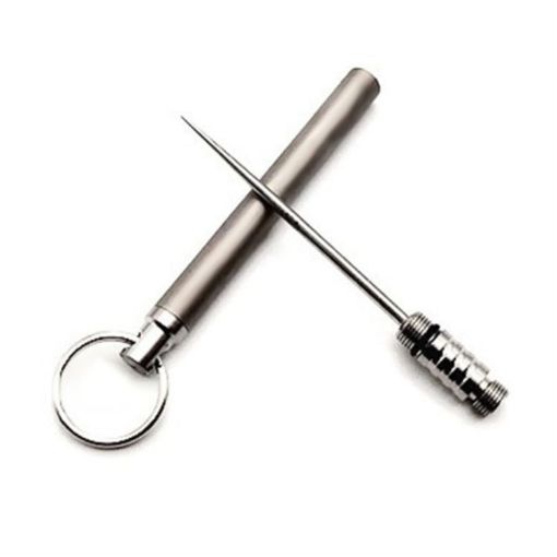 Portable Titanium Alloy Toothpick Holder with Non-Disposable Picks - 1