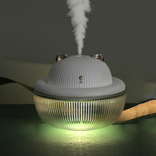 H3 USB Mini Cute Pet Air Humidifier for Home Desktop White - 1