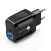 18W PD + QC 3.0 Fast Charger with LED Indicator (EU Plug Black) - 2