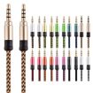 3.5mm Male to Male Gold AUX Cable for Car Stereo, 1.5m Length - 2