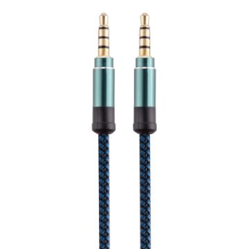 3.5mm Male to Male Gold AUX Audio Cable, 1.5m - Blue - 1