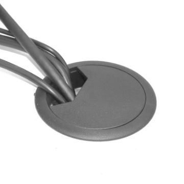 20 PCS Black 50mm ABS Plastic Cable Box Desk Hole Cover - 1