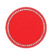 Universal Red White Diamond Honeycomb Car Coaster Anti-Slip Mat - 1