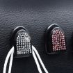 Diamond-Studded White Car Hook Seat Back Accessory - 6