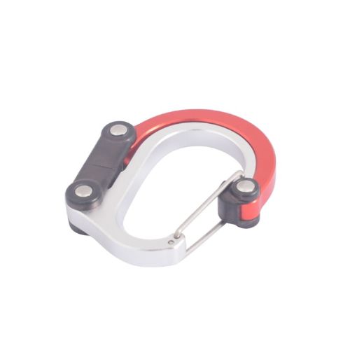 Red Aluminum D-Type Multifunctional Carabiner Buckle for Outdoors - 1