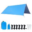 Camping Sunshade Waterproof Mat, 300x300cm Ultra-Light Sky Blue - 1