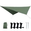 Multifunctional Army Green Camping Sunshade Mat 320x250cm - 1