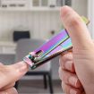 Black Titanium Nail Shear Tool, Large Flat (Colorful Titanium) - 6