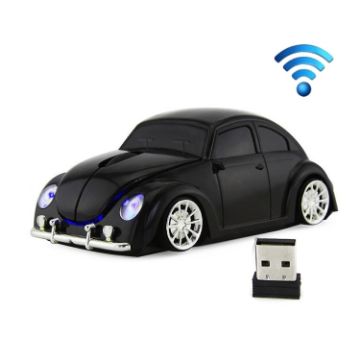 CM0010B Car Shape Wireless Mouse, 1200 DPI, 3-Keys, Black - 1