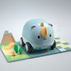 Cartoon Pet Pull Back Inertia Car Toy for Kids (Rhino) - 1