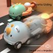 Cartoon Pet Pull Back Inertia Car Toy for Kids (Rhino) - 6