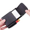 Fashion Business Card Case - Lychee Pattern Black Cigarette Box - 4