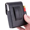 Fashion Business Card Case - Lychee Pattern Black Cigarette Box - 5