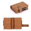 Dual Card RFID Anti-Theft Wallet in Crocodile Coffee Pattern - 4