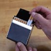 Red Magnetic Buckle Leather Cigarette Case for Men - 6