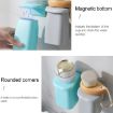 Wall-mounted Grey Magnetic Mouthwash Cup & Toothbrush Rack Set - 5