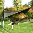 Army Green Mosquito Net Hammock with Sunshade for Camping - 1