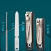 5pcs Nail Scissors Set, Portable Manicure Tools, Anti-splash Rose Gold - 3